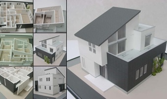 "S=１：５０　高気密、高断熱の明るい住宅模型" の表示